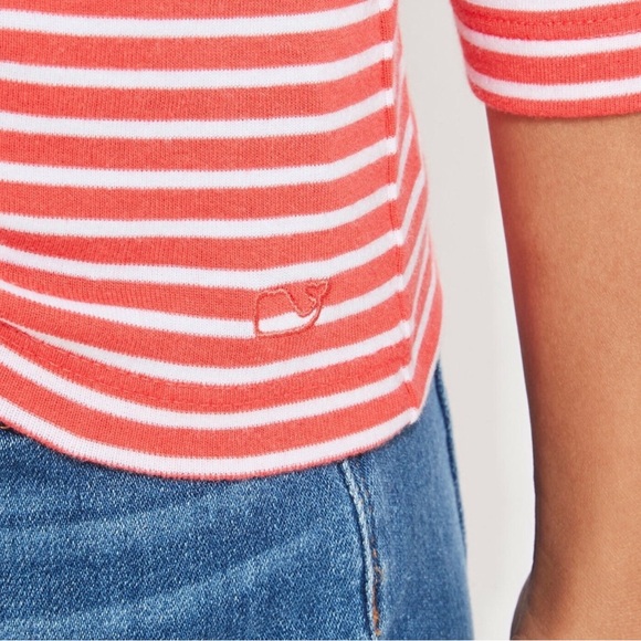 Vineyard Vines Women’s Striped Simple Boatneck 3/4 Sleeve Tee - Size: L - EUC - Picture 8 of 8
